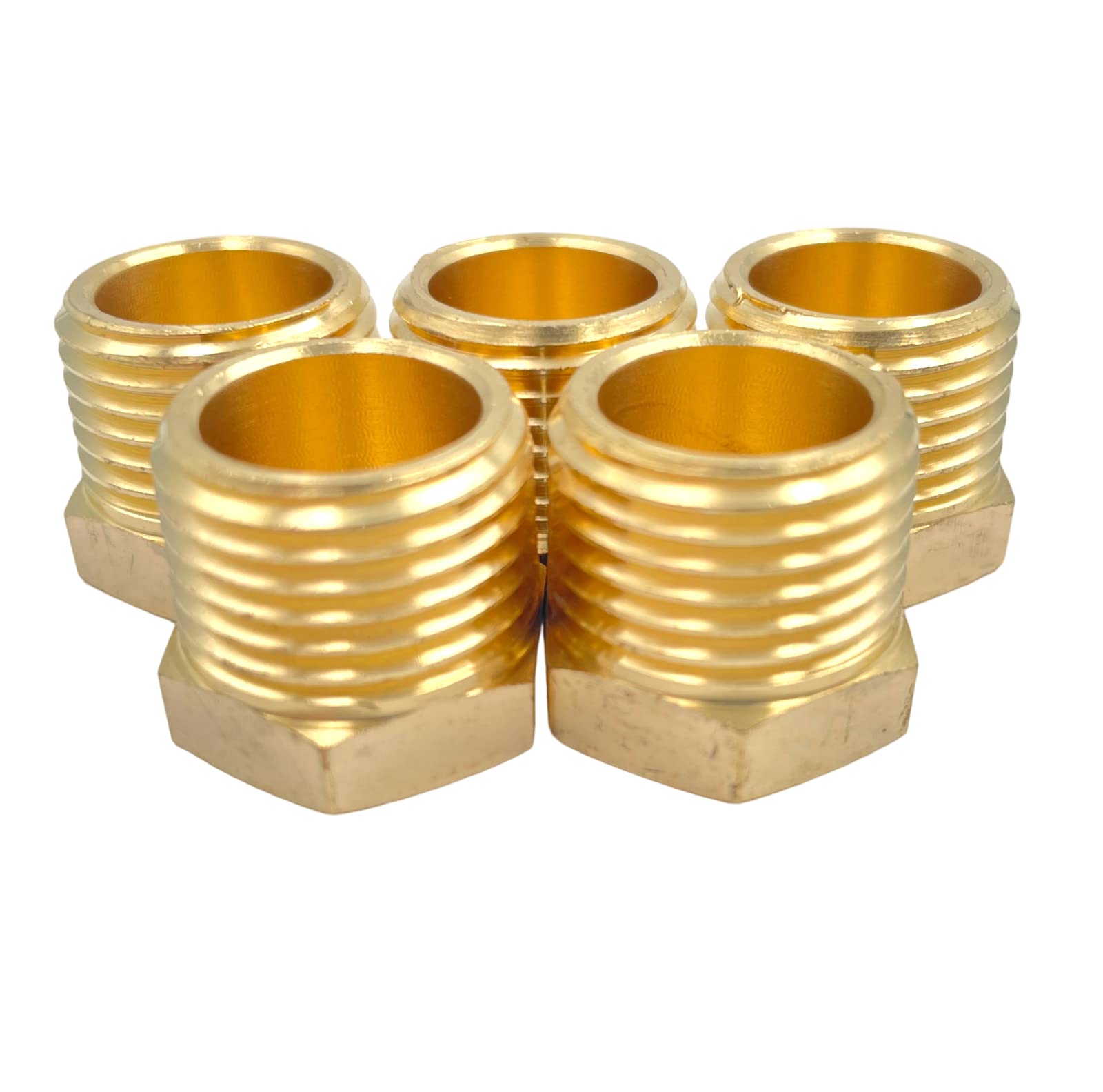 Adaptateur de prise mâle NPT 1/2 laiton pour eau et huile x5
