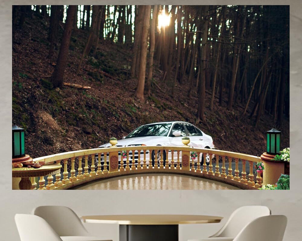 JVERF - JZZD13978 BMW E iwhite| Self-Adhesive Open Window Wall Sticker