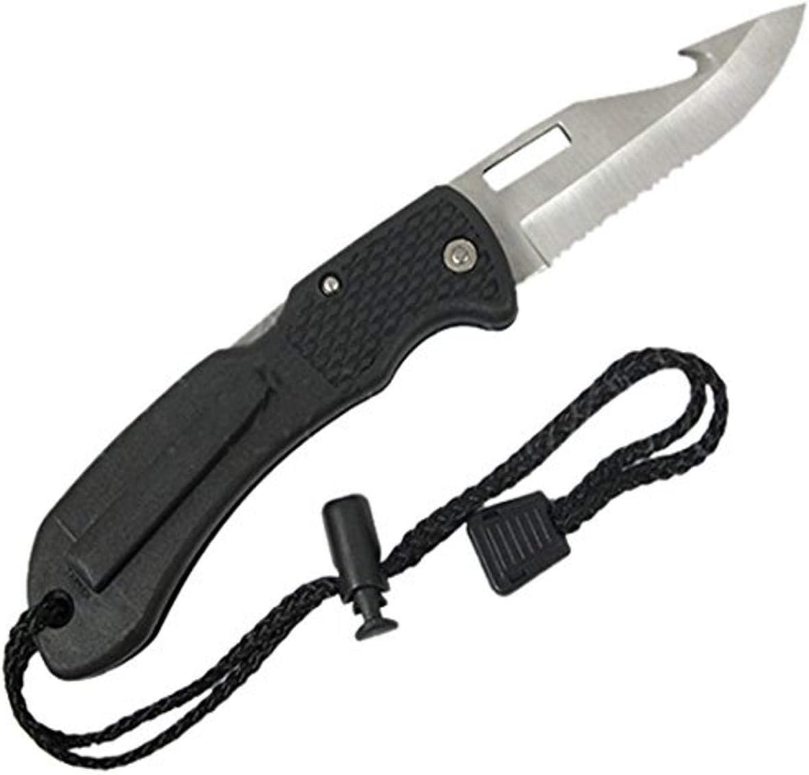 Scuba Choice Foldable Low Volume Black Stainless Steel Point Tip BCD Knife : Divers Knives And Shears : Sports & Outdoors