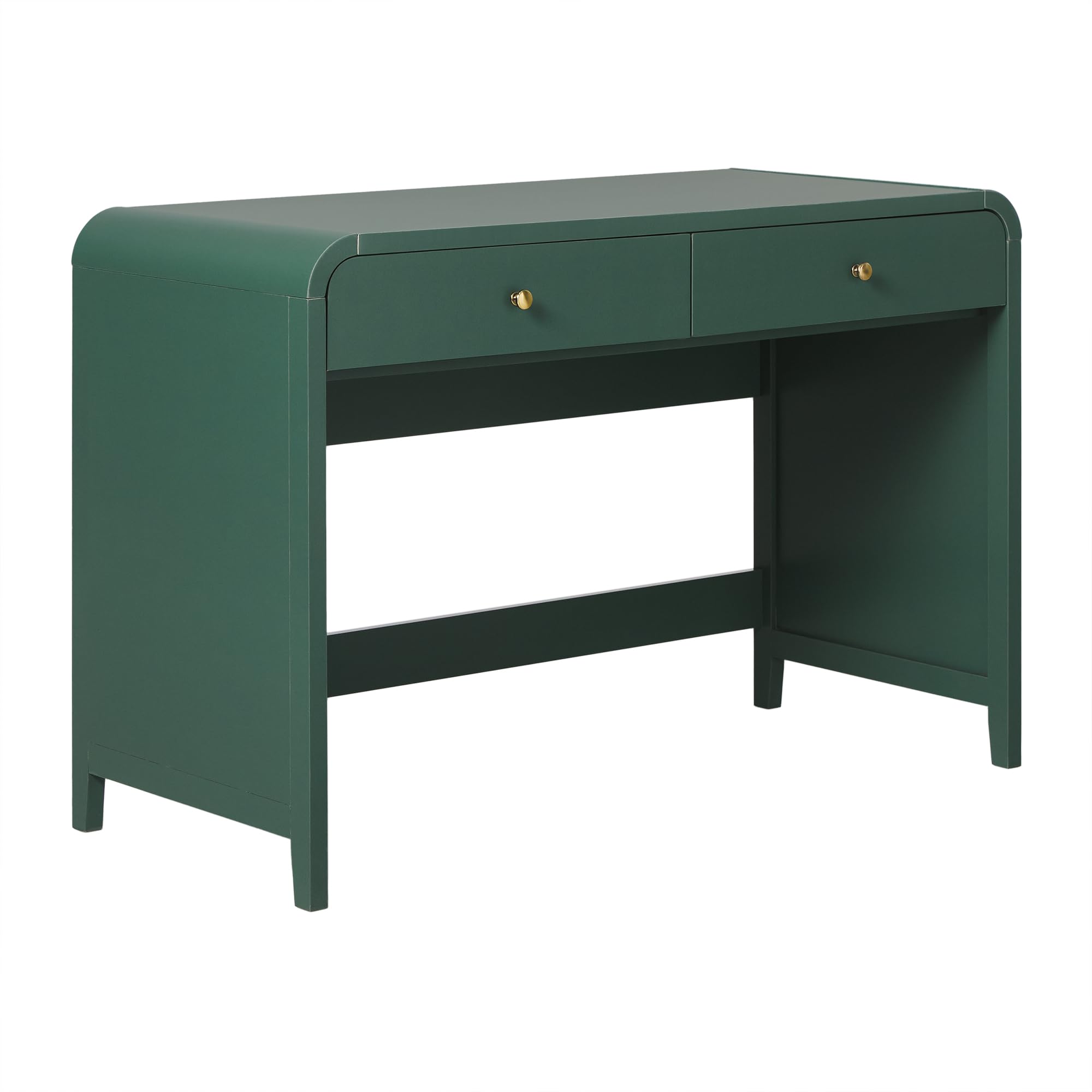 Photo 1 of ** SCRAPES FROM TRANSPORT**Walker Edison Zoey Modern Curve Design Writing Desk with Drawer, 45 Inch, Green