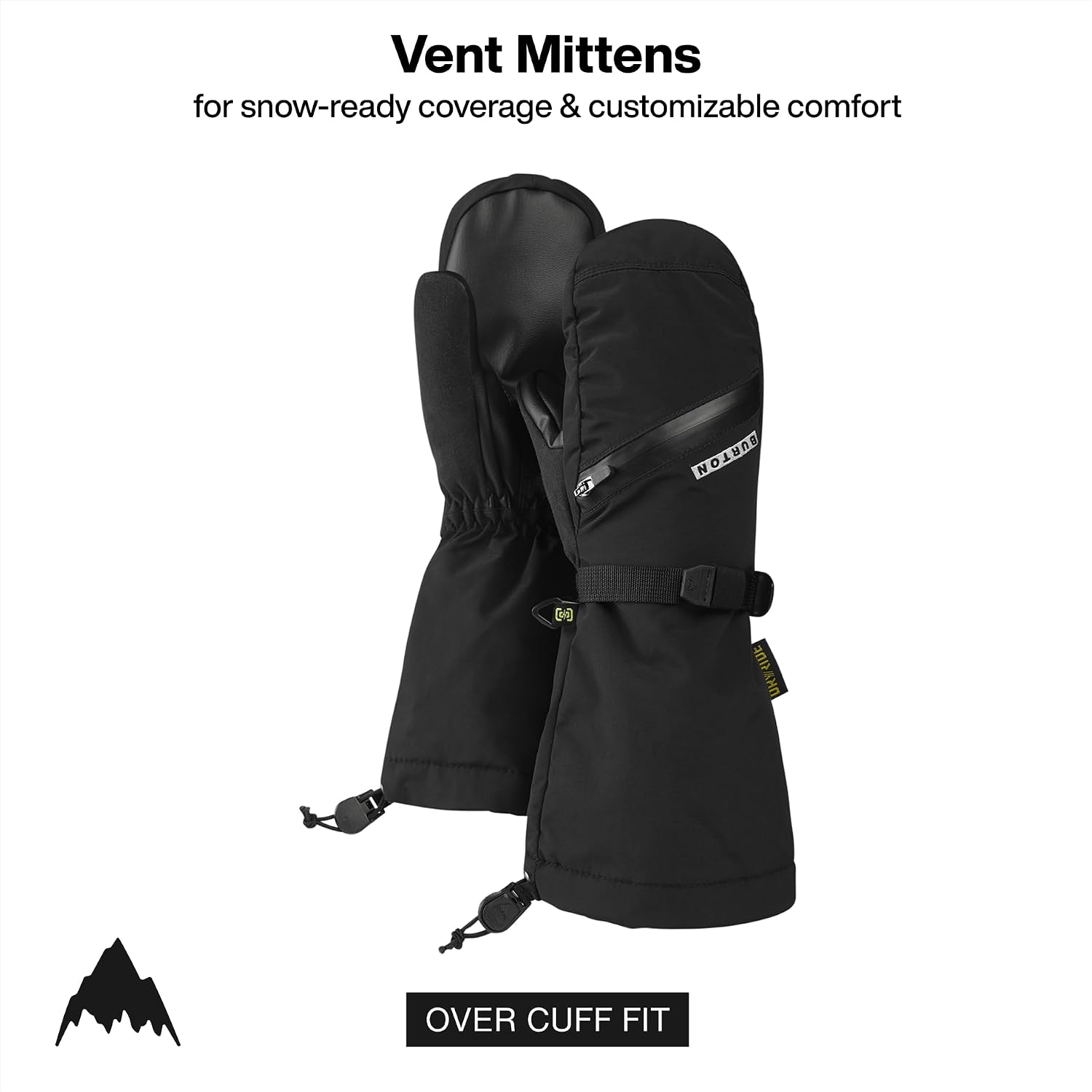 Burton Kids’ Vent Insulated Mittens – Waterproof Winter Snowboard Mittens for Boys & Girls