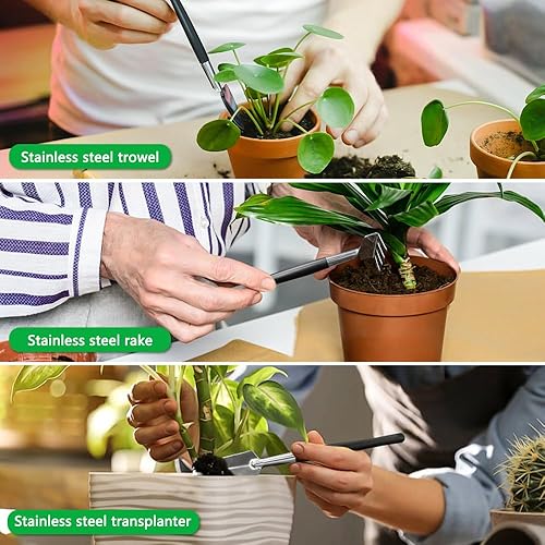 Miniatura 4 de Kit de herramientas de bonsái - Juego de herramientas de bonsái de 21 piezas con bolsa de piel sintética para principiantes  Regalos de jardinería