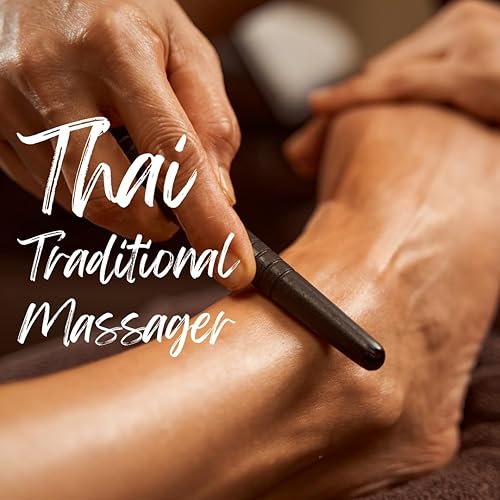 Vista 4 de Masajeador de madera tradicional tailandés del masaje, herramienta de la prensa del punto del gatillo