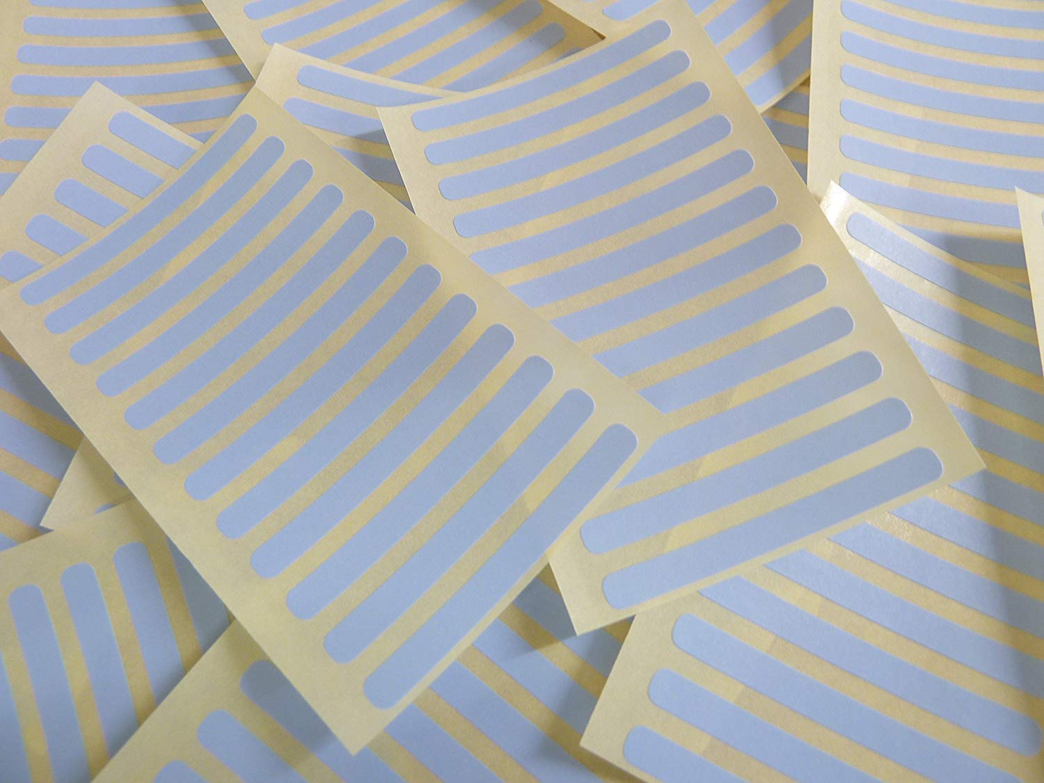 20 Stück Große Rechteckige Aufkleber - 99x65mm, Hell Himmelblau, Selbstklebend Für Basteln & Dekorieren