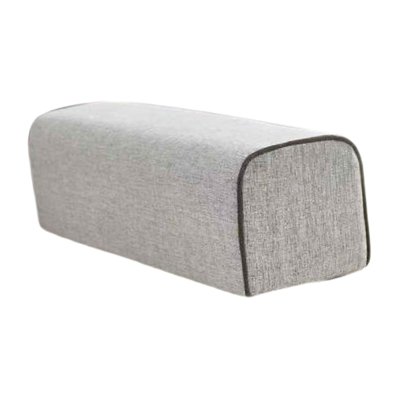 predolo Coussin d'accoudoir en Lin, Coussin d'accoudoir de Canapé, Support Oreiller en Mousse Haute Densité pour Canapé, Ergonomique, Facile à Transporter, Coussin Lombaire avec Fermeture, Gris