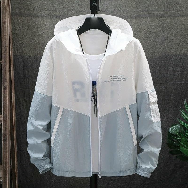 Veste à capuche homme Blue-041 M style coréen pour le printemps