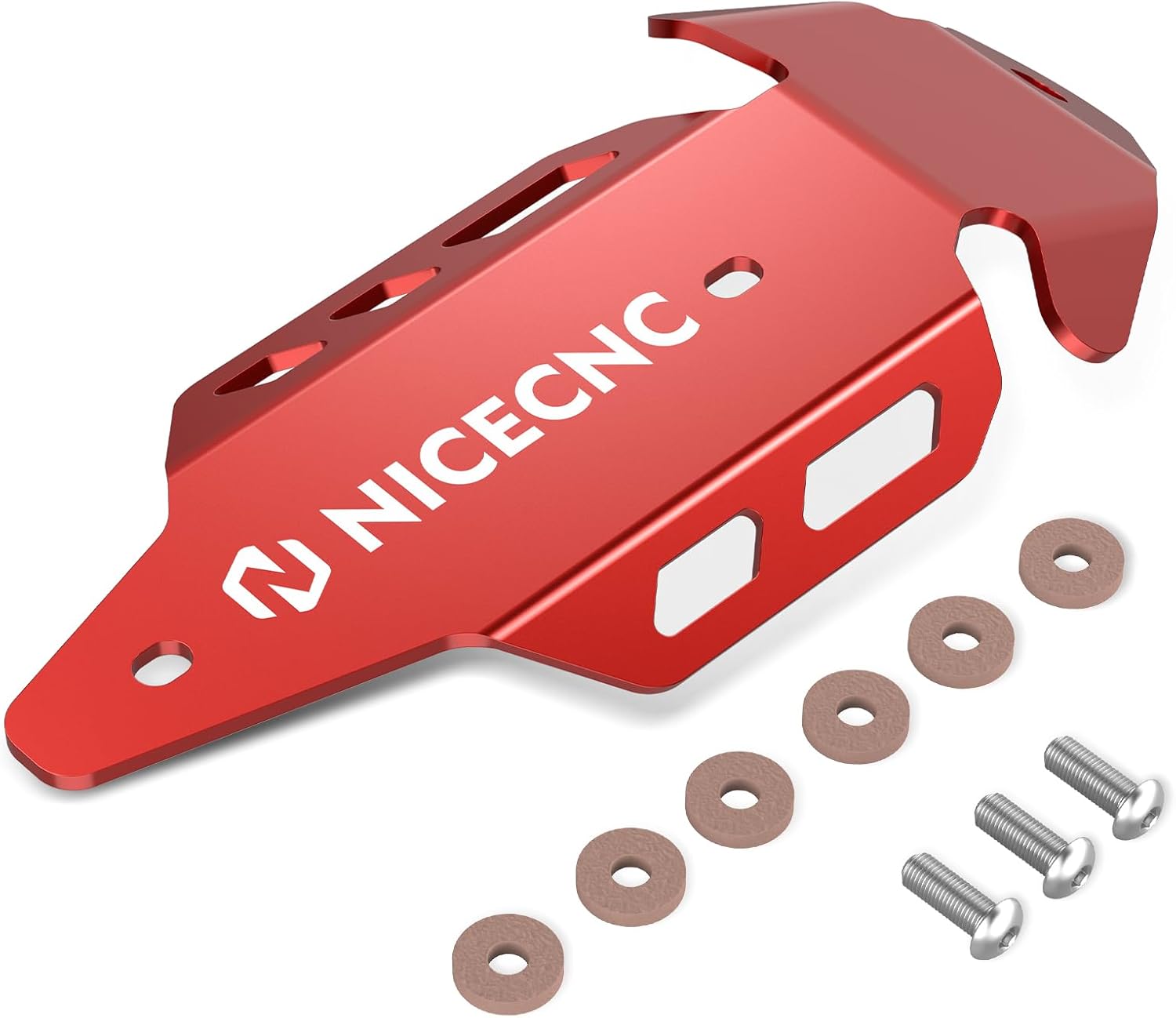 NICECNC Heat Shield Guard Protector Compatible with Yamaha YFZ450R 2009 2010 2011 2012 2013 2014 2015-2023, YFZ450RSE 2018 2019 2020 2021 2022 2023, YFZ450X 2010 2011 Red