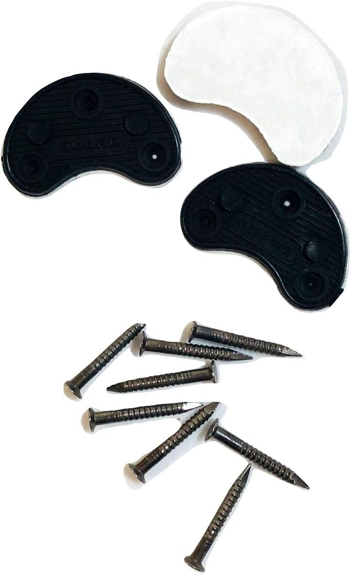 GUARD Quality Heel & Toe Plates Polyurethane (Plastic) Taps Savers 10 Pair Self-Adhesive with Nails! Made in USA! (#0)