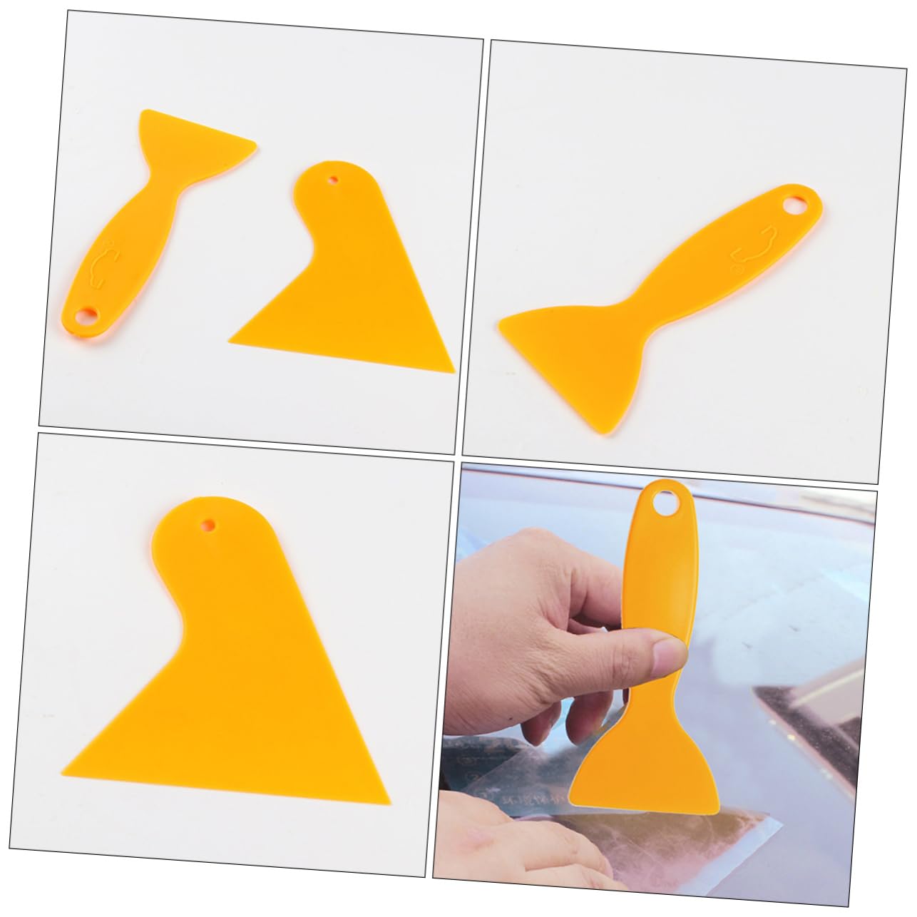 HOLIDYOYO 10Pcs Triangle Scraper for Vehicle Film Application Durable Squeegee Scraper for Supplies Bubble Removal and Efficient Film Sticking Tool