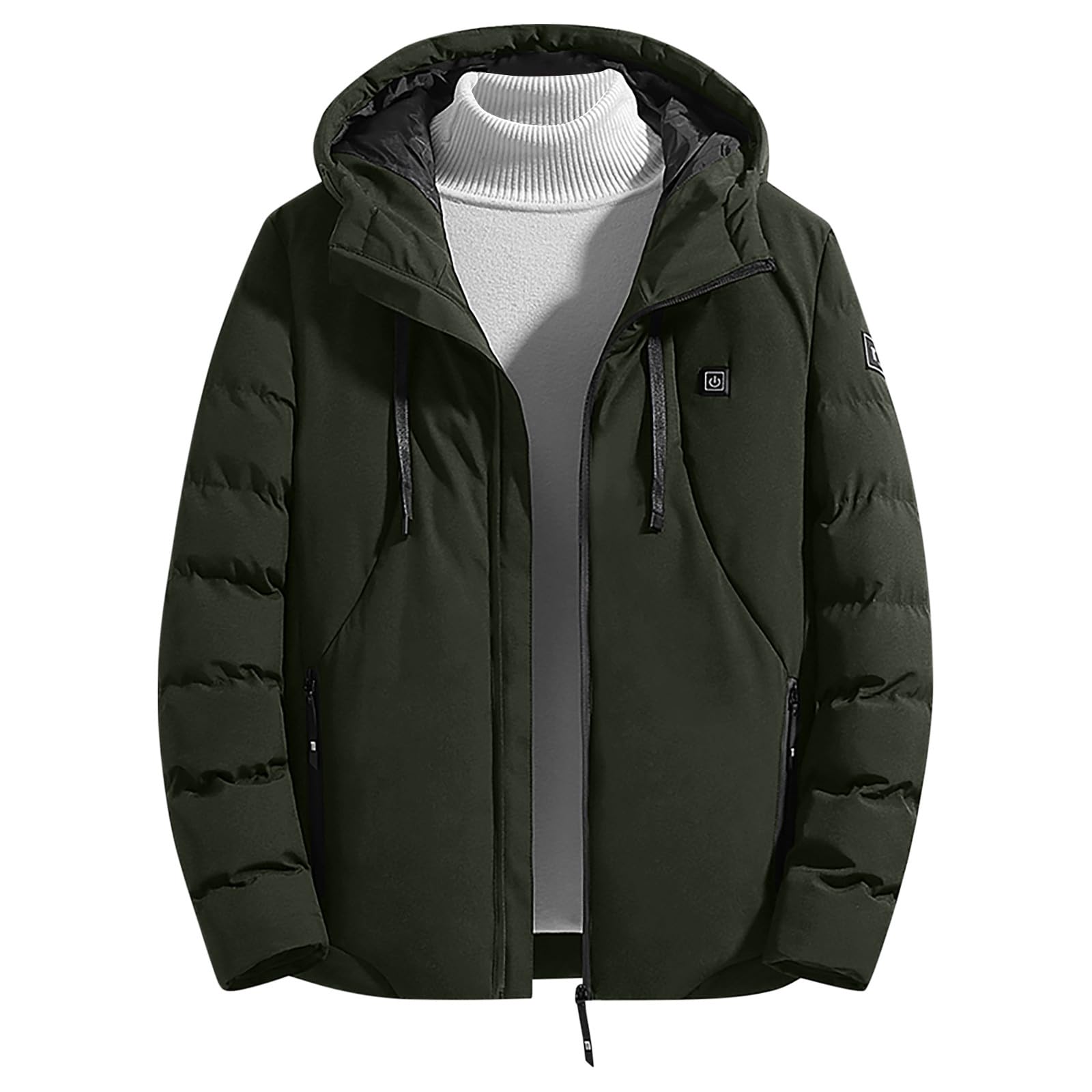 Chaqueta Calefactable Hombre Mujer,Talla grande Cálido Abrigo Calefacción 2 Temperaturas 15 Zonas de Calentamiento Chaquetas Térmico USB Eléctrico Heated para Actividades Al Aire Libre Invierno