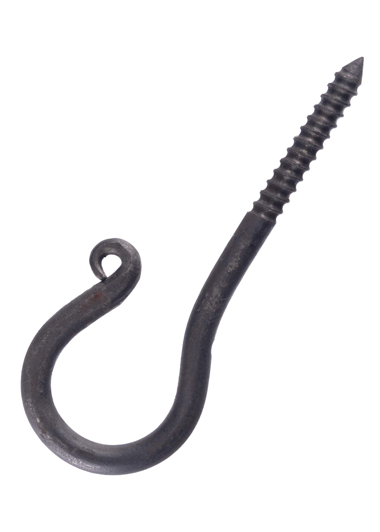 Ulfberth Forged Steel Hook, Approx. 10 cm, Medieval Style, LARP, Indoor/Outdoor, Wall/Ceiling Mount