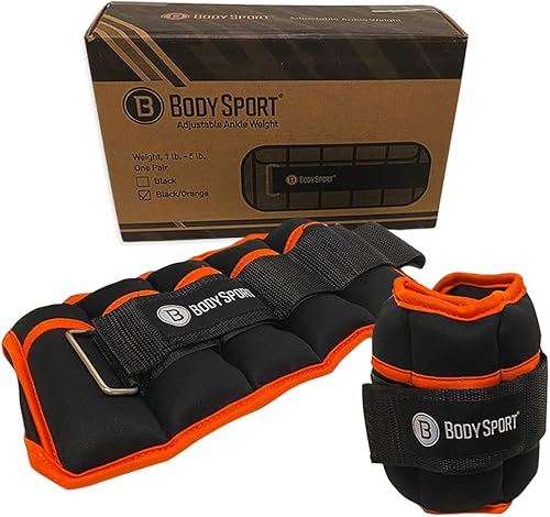Miniatura 7 de Body Sport Adjustable Ankle Weights, 1 lb.5 lb.  Customizable Ankle and Wrist Weight Sets for Men, Women, and Kids  Workout Aid for Added Resistance