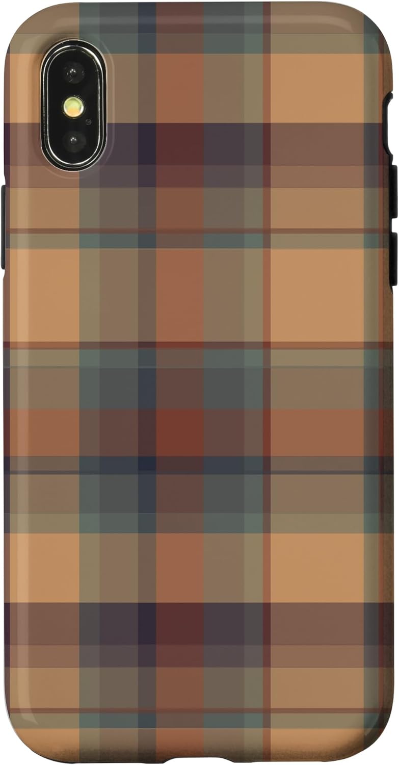 Autumn Winter Season Plaid Pattern Women and Girls Case for iPhone 14 Pro Max