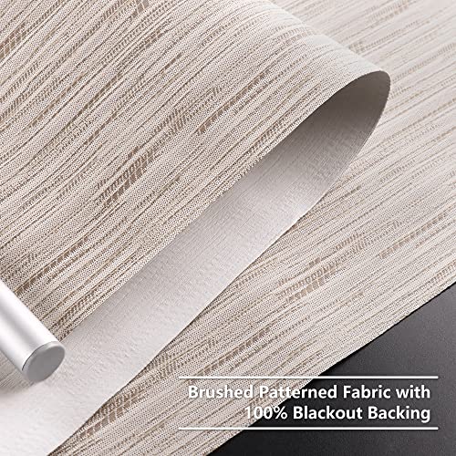 Hidodo Window Roller Shades, 100% Blackout Roller Blinds Uv Protection Thermal Insulated Fabric, Blackout Roller Shades For Windows, Office, Bedroom, Doors, 40" W X 72 "L, Beige #TOP3