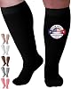 Mojo Compression Socks for Women and Men 20-30mmHg Knee High - Unisex Compression Stockings for Improving Circulation during Travel, Flights, Airplane - Black, Small - AB201