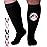 Mojo Compression Socks for Women and Men 20-30mmHg Knee High - Unisex Compression Stockings for Improving Circulation during Travel, Flights, Airplane - Black, Small - AB201