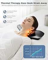 Vista 4 de Multi-Function Cervical Traction Device, Neck Stretcher Massager with Dynamic Stretching, Heat Therapy and 3 Mode Electrotherapy for Neck Pain