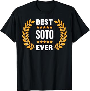 Best Soto Ever with Five Stars Name Soto T-Shirt