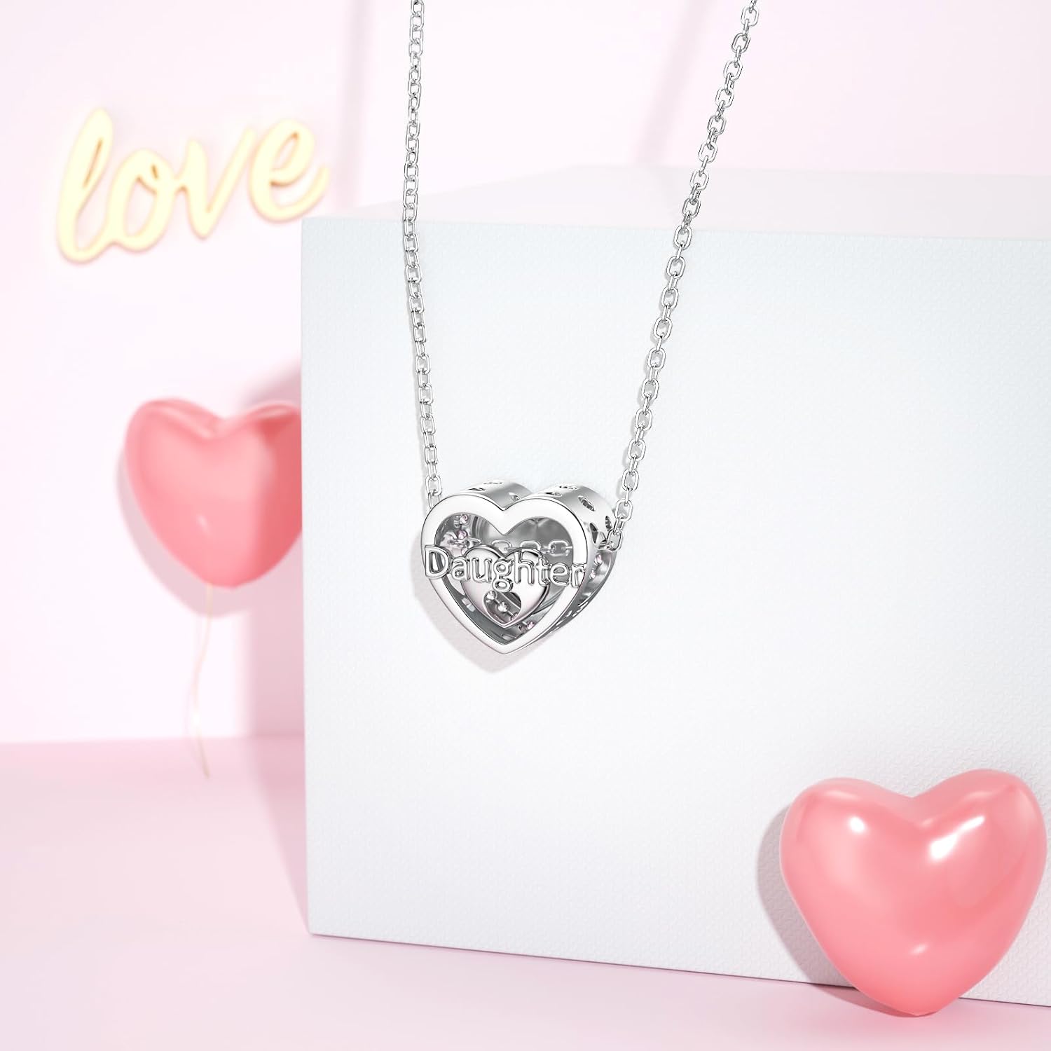 SEVENWELL Family Charms for Pandora Bracelets, Sterling Silver Love Heart Daughter Mom Sister Wife Nana Grandma Beads for Women - Image 5