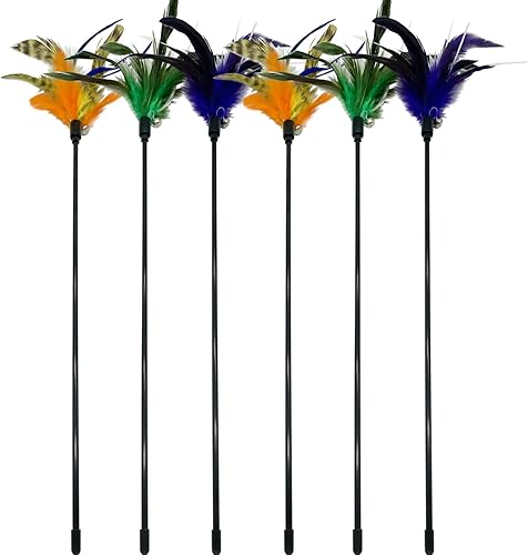 Miniatura 7 de CATENESS Juguete de varita para gatos, 6 juguetes interactivos para gatos de interior