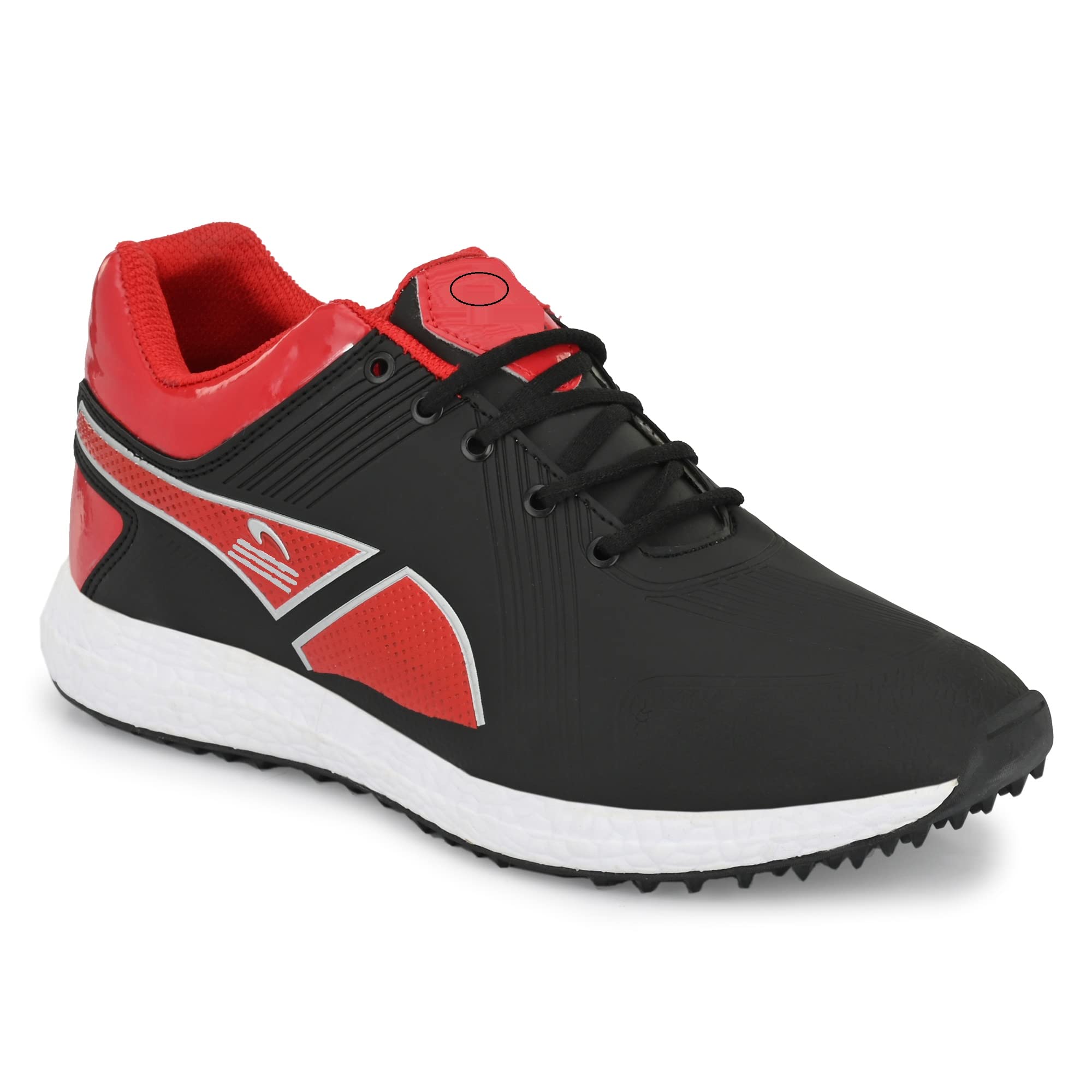 VALLINO Mens Black and Red Leather Lace-up Professional Golf Shoes 8UK (B09Z2Z2SMT) Amazon Price History, Amazon Price Tracker