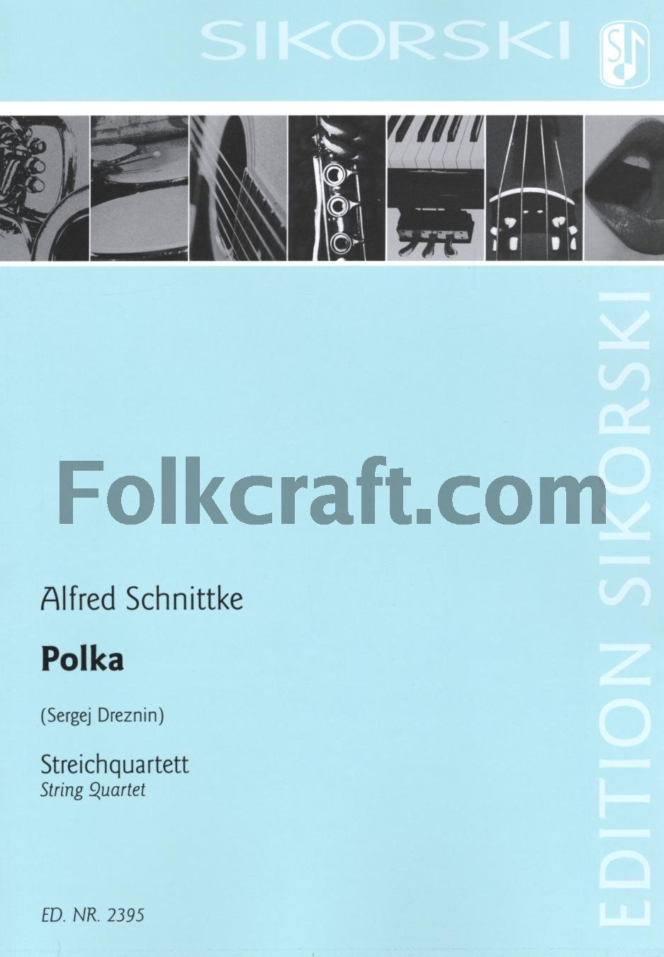 Alfred Schnittke Polka String Quartet partition de musique classique de chambre pour cordes