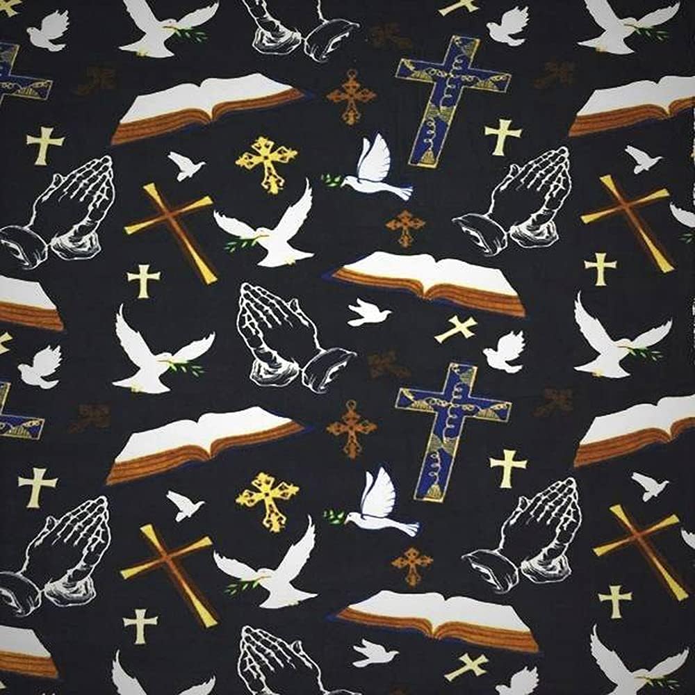 Pico Textiles Christian Prayer Bible Fleece Fabric Sold