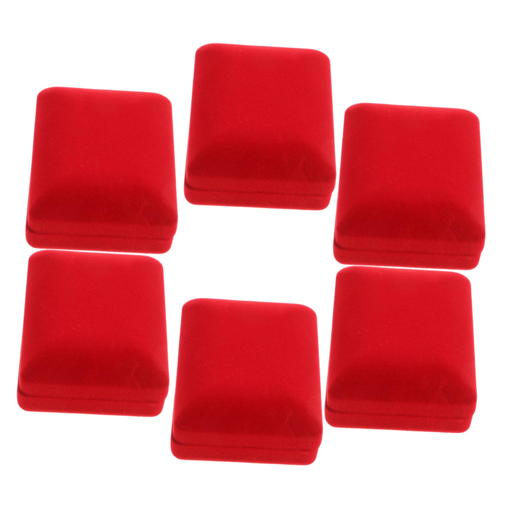 Lshtshf-ou Jewelry Boxes 6pcs Bulk Necklace Pendant Box Case Decorative Ring Holder For Wedding Valentine Day