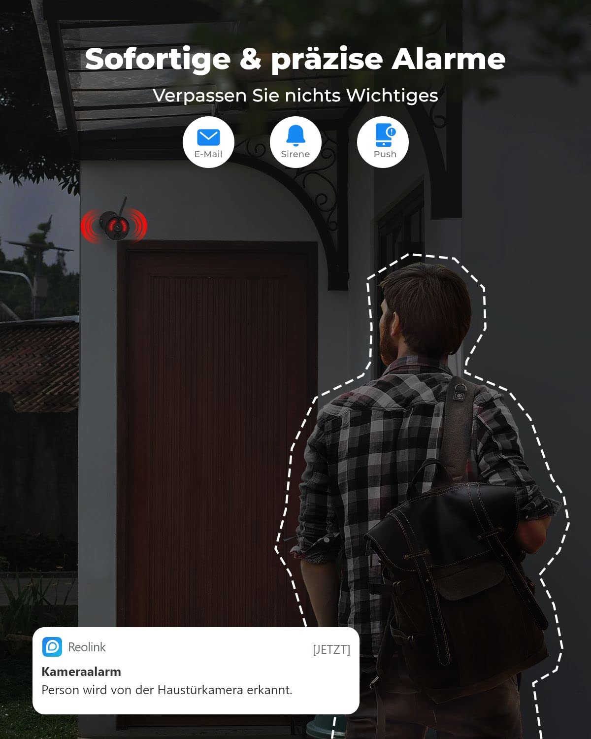 Reolink 5MP Überwachungskamera Aussen Akku, Kabellose Solar WLAN Kamera Outdoor mit PIR- & KI-Erkennung, 2,4GHz Wi-Fi,Das All-in-One-Sicherheitszentrum mit lokalem Speicher, Home Hub Mini+Argus Eco 3K