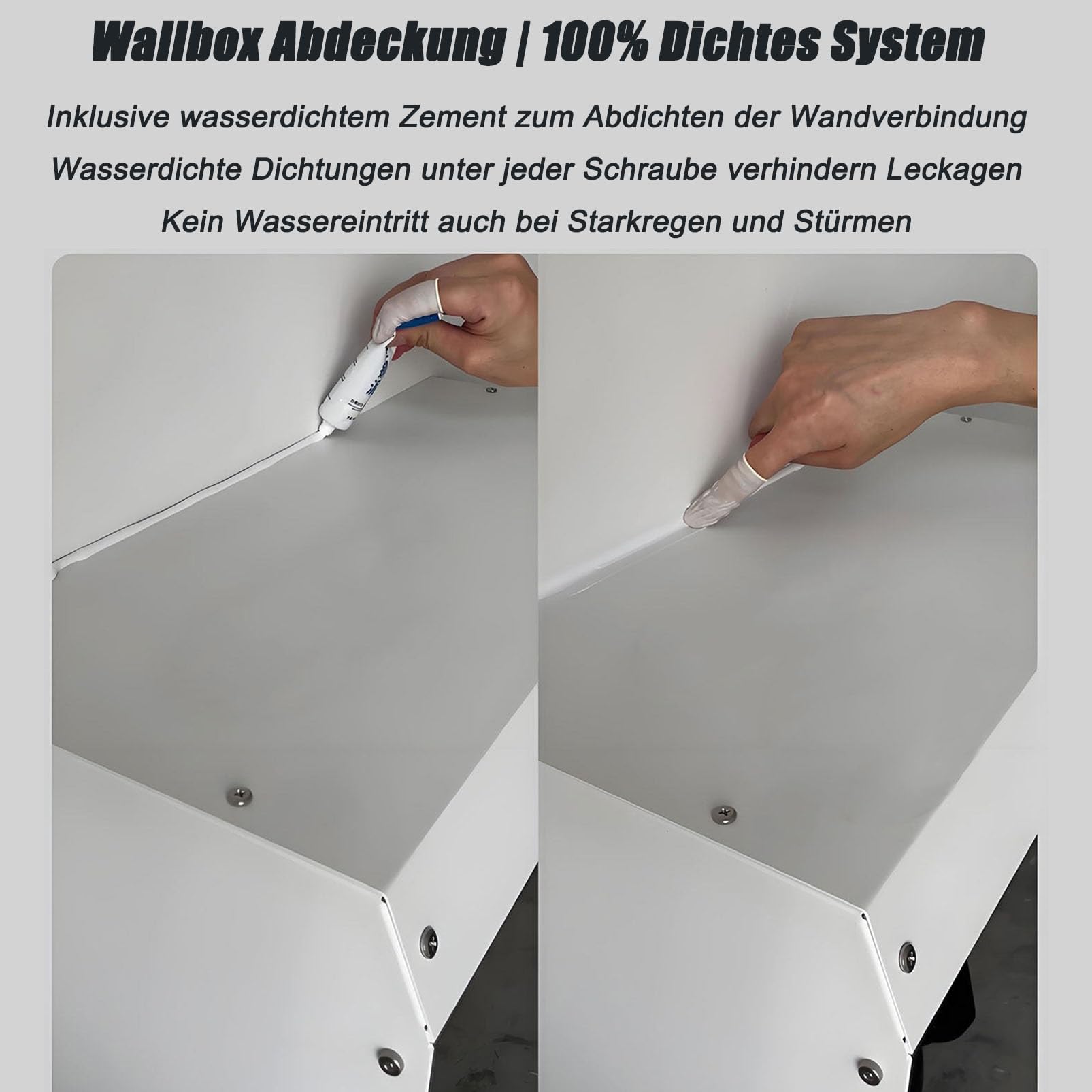 Generisch Wallbox Wetterschutz Ladestation Regenschutz, Metall Schutzdach für EV Ladegerät, UV-beständige Abdeckung Außen mit Magnetischer Klappe, Allwetter Schutz für Elektroauto Ladegerät