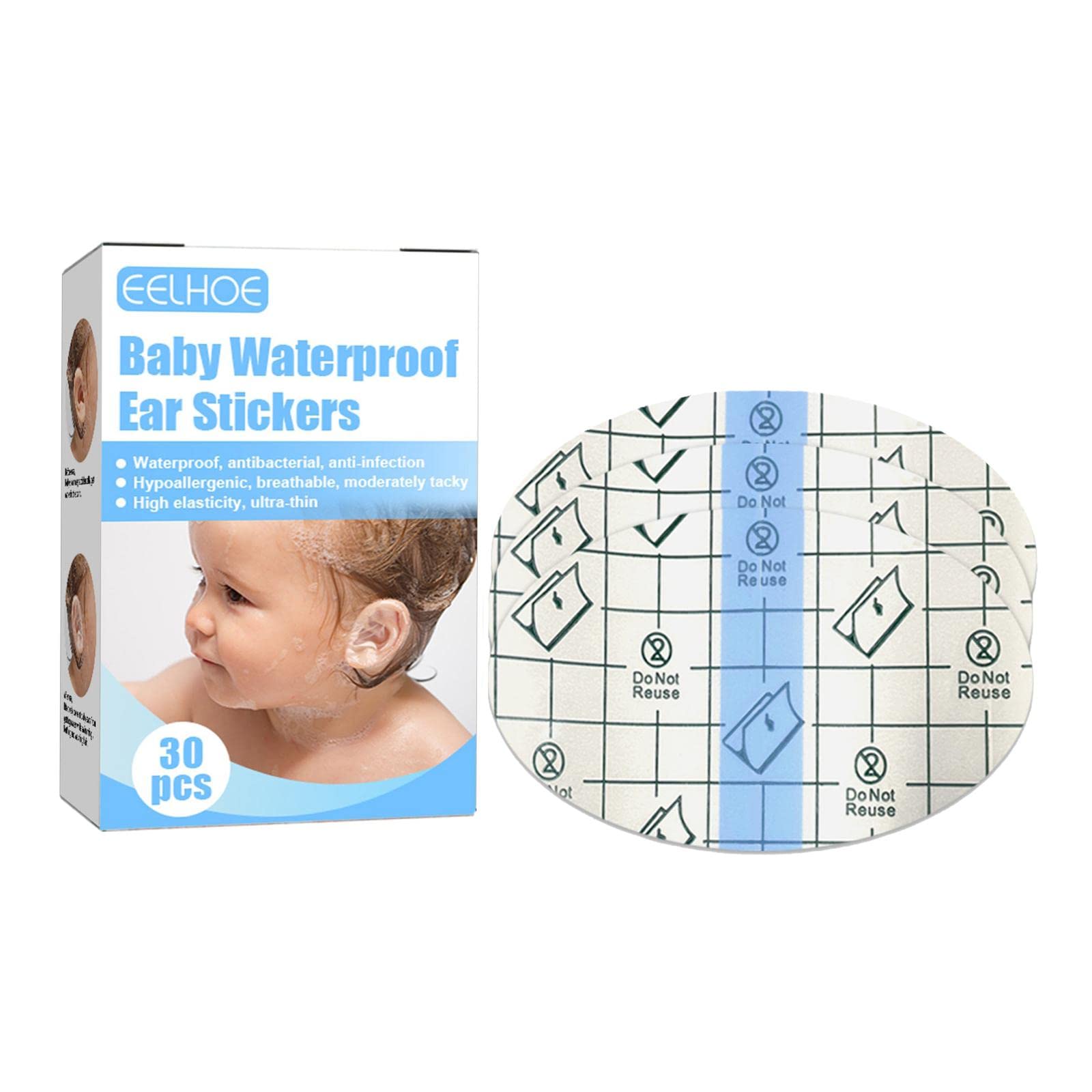 LOOM TREE® 30 Pieces Baby Waterproof Ear Stickers For Young Children Easy To Tear | Health Care | Ear Care | Ear Plugs-image-27