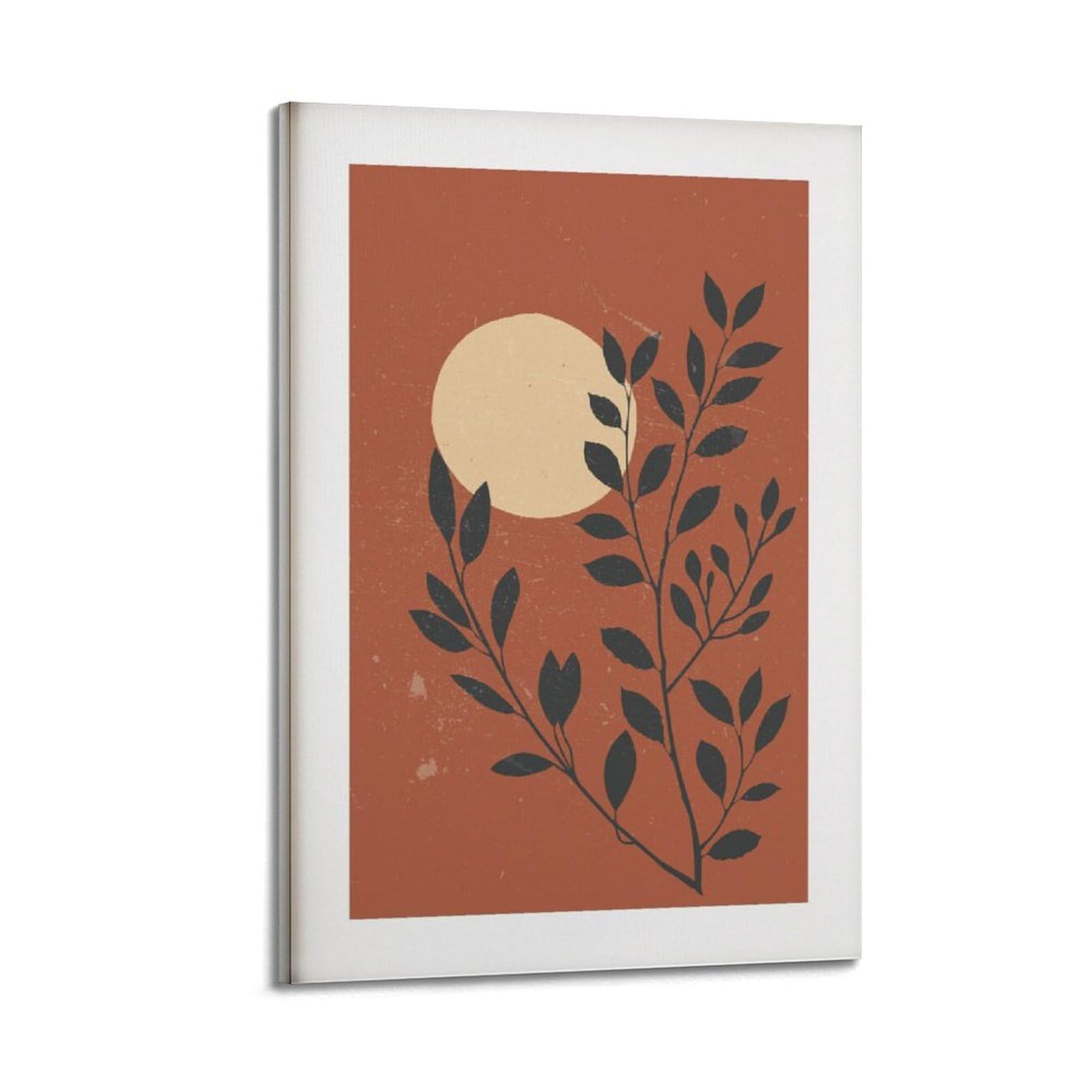 xiaoxiaoshen Desert Sunset Botanical Minimalist Line Canvas Poster Wall Art Prints Room Aesthetic Murals Bedroom And Living Decorations 24x36inch(60x90cm)