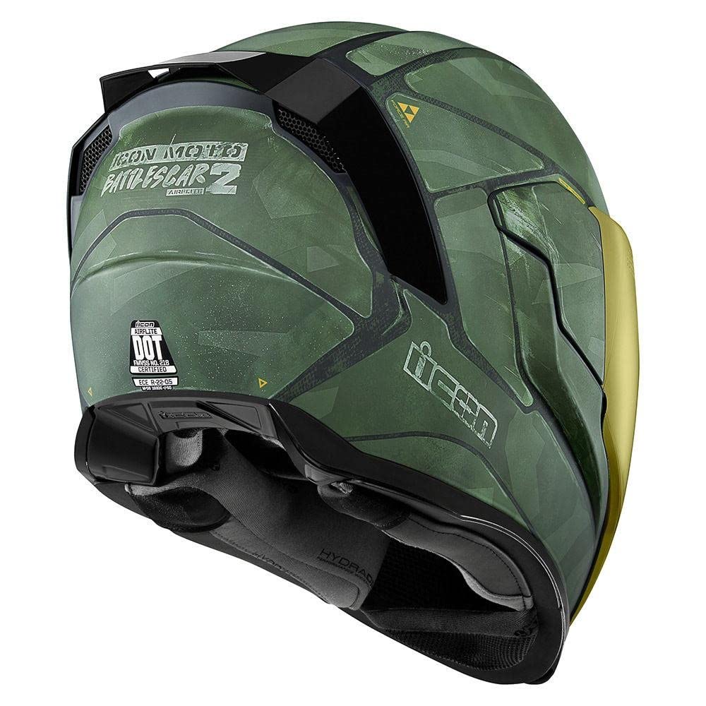 icon airflite battlescar 2 helmet amazon Icon - Airflite Battlescar 2 Matt Green Integral