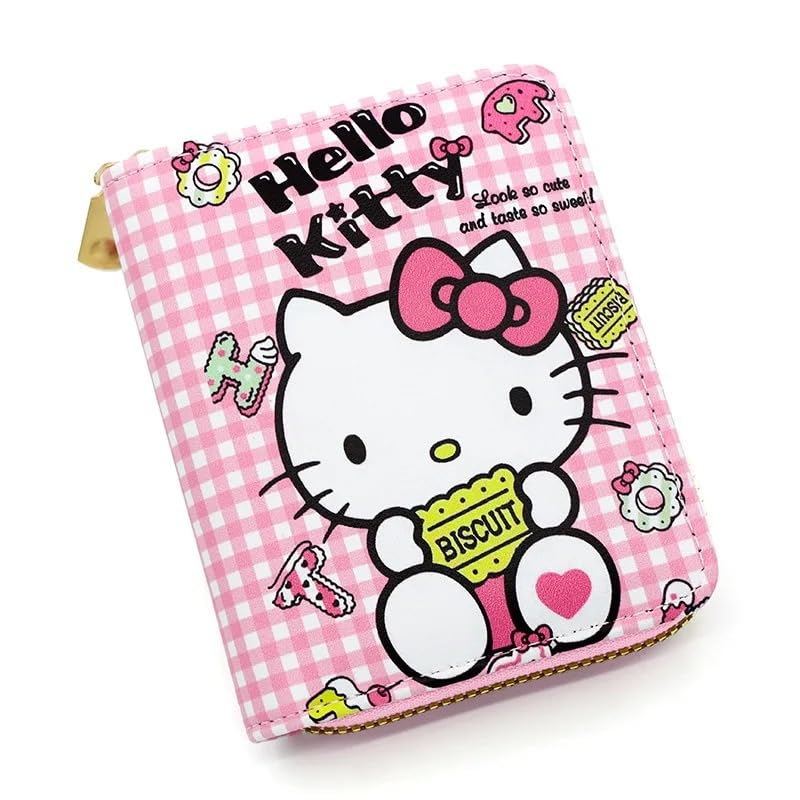 Hello Kitty Wallet for Women/Small Short Wallets Zipper Coin Purse for Girls/Students, Color 3, 13cm, Coin Purse