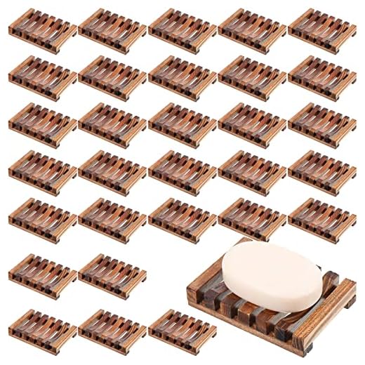 50 Pack Wooden Soap Dish for Shower