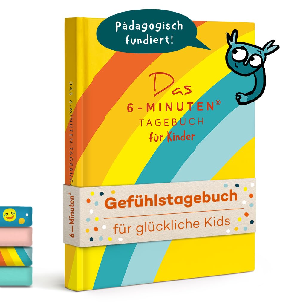 UrBestSelf 6-Minuten Gefühlstagebuch Kinder 6-13 Jahre - Tagebuch Mädchen & Jungs - Tagebuch Kinder zum Gefühle verstehen, Selbstbewusstsein & Achtsamkeit aufbauen