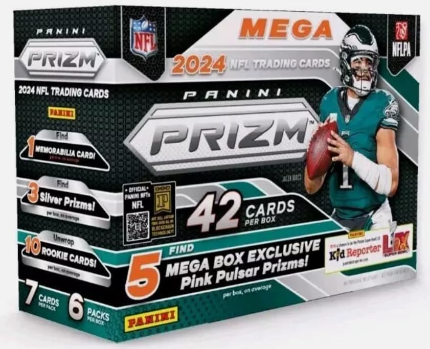 2024 Panini Prizm Football Sealed Mega Box (6 Packs/Box)