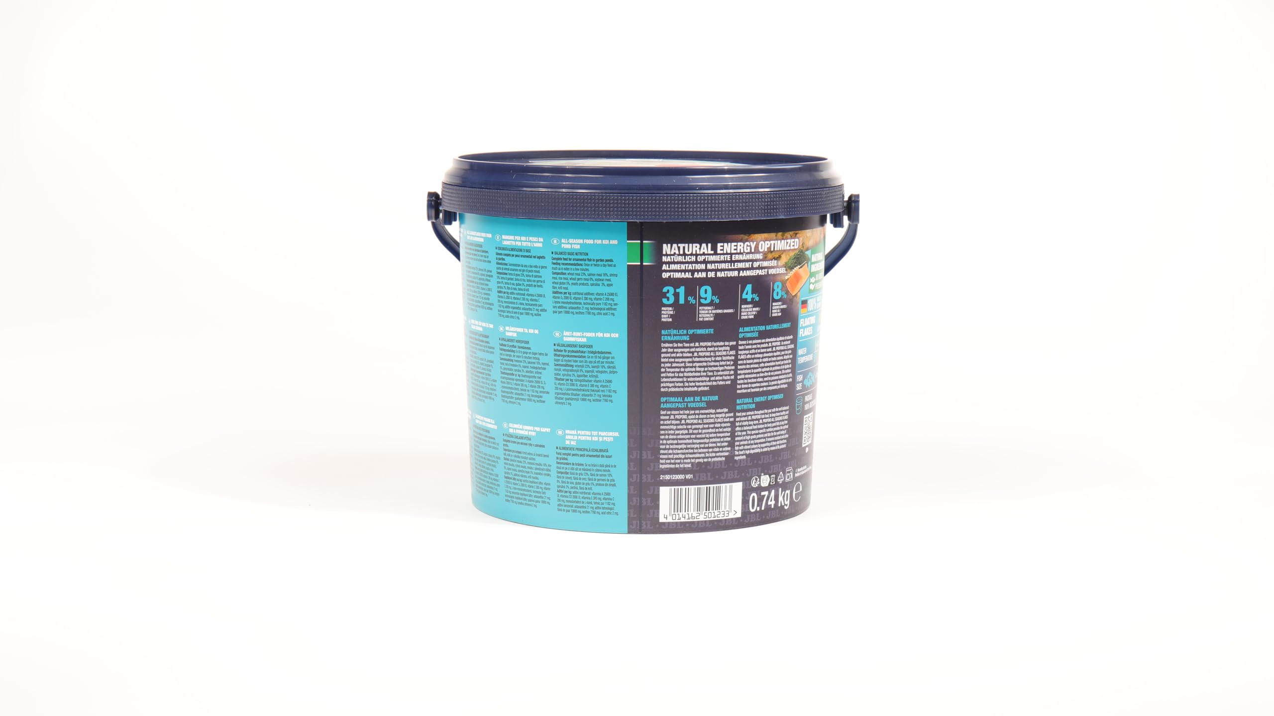JBL PROPOND All Seasons Flakes 0,74kg (5,5 L) | Ganzjahresfutter Flocken für alle Teichfische | Gesunde & ausgewogene Ernährung | Schwimmend | ab 10 °C