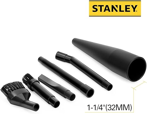 Miniatura 2 de Stanley 13-1584 Kit de limpieza micro accesorios de vacío para aspiradora húmeda/seca manguera de 1-1/4 pulgadas, paquete de 6