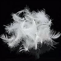 Vista 8 de Gran cantidad de plumas rosas, plumas de pato y de ganso blancas, relleno de plumas para almohada, ropa de cama, bricolaje, estándar de EE. UU.