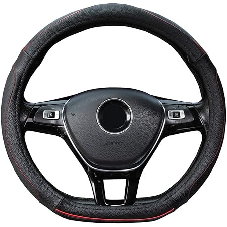Amazon Zatooto ハンドルカバー 軽自動車 ｓサイズ ｄシェイプ グリップ感抜群 滑り止め カラーライン 柔らかい Puレザー 手触りよく セレナ スイフトなど用 ステアリングカバー レッドライン Ly128 Rx ハンドルカバー 車 バイク