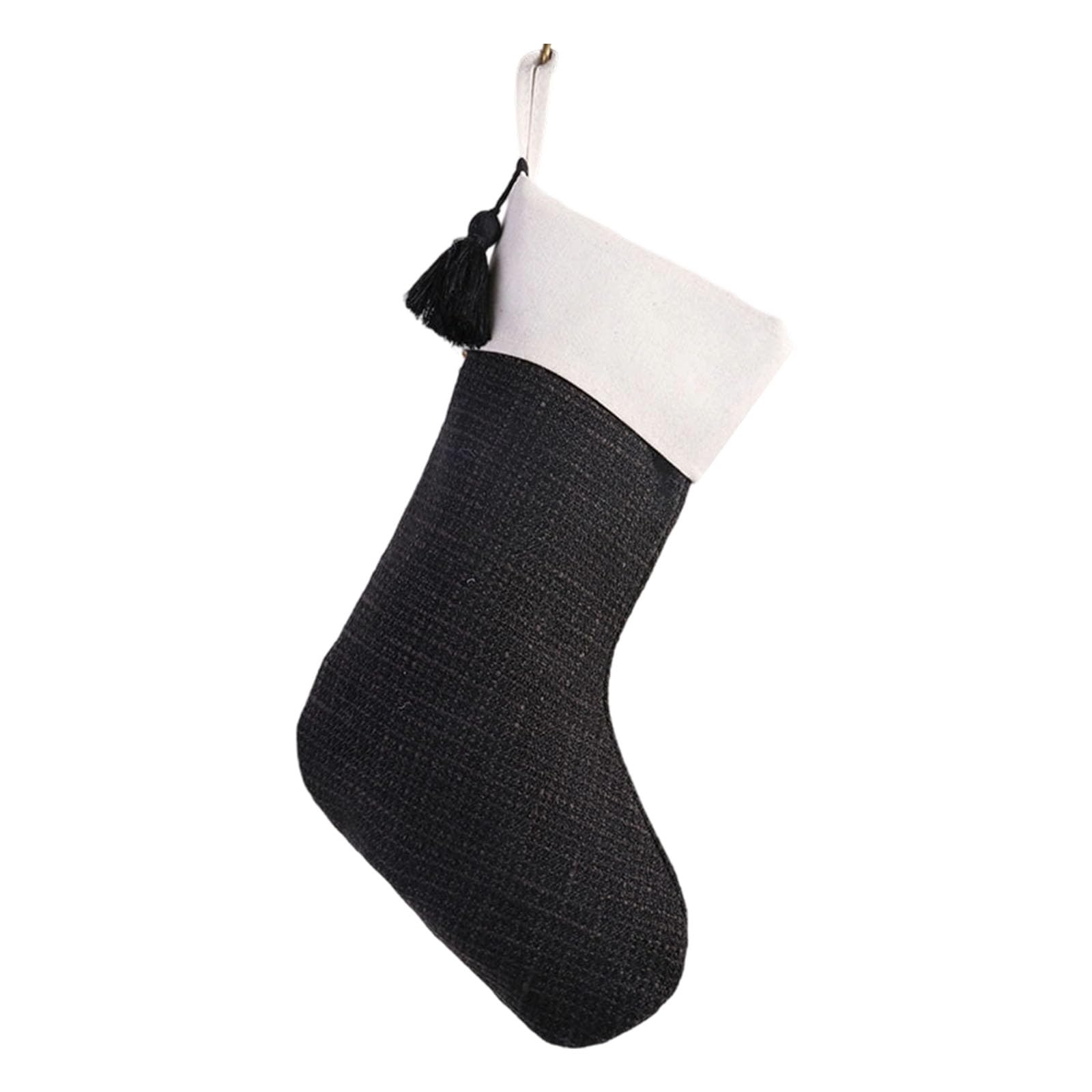 KAQNTUD Decorative Tassels Christmas Hanging Socks Home Decoration Fabric Stocking For Stairs Bedroom Fireplaces Christmas Stocking
