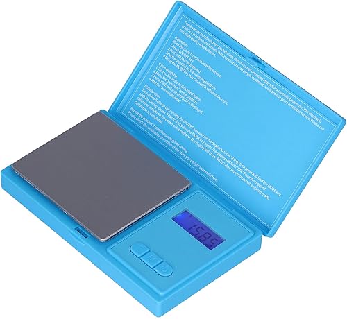 Báscula de bolsillo, 7 modos de peso, báscula digital, dígitos grandes, botones multifuncionales, pantalla LCD azul retroiluminada para pesar joyas