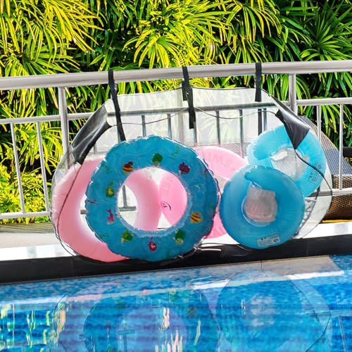 Red de almacenamiento de flotador de piscina grande para organizar inflables de jardín 3