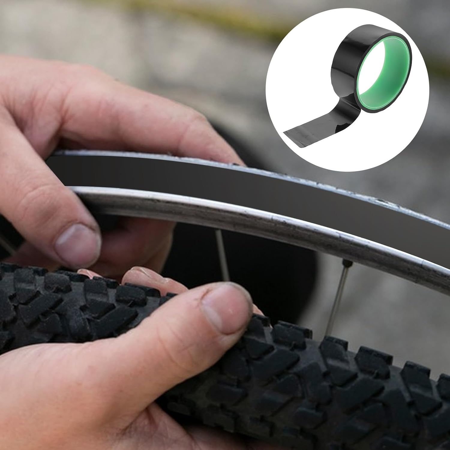 Bicycle Rim Tape Tubeless Tire Rim Strip 35Mm Width Pet Material Puncture Protection Vacuum Seal Tape for Mountain Bike and Road Bike Wheels