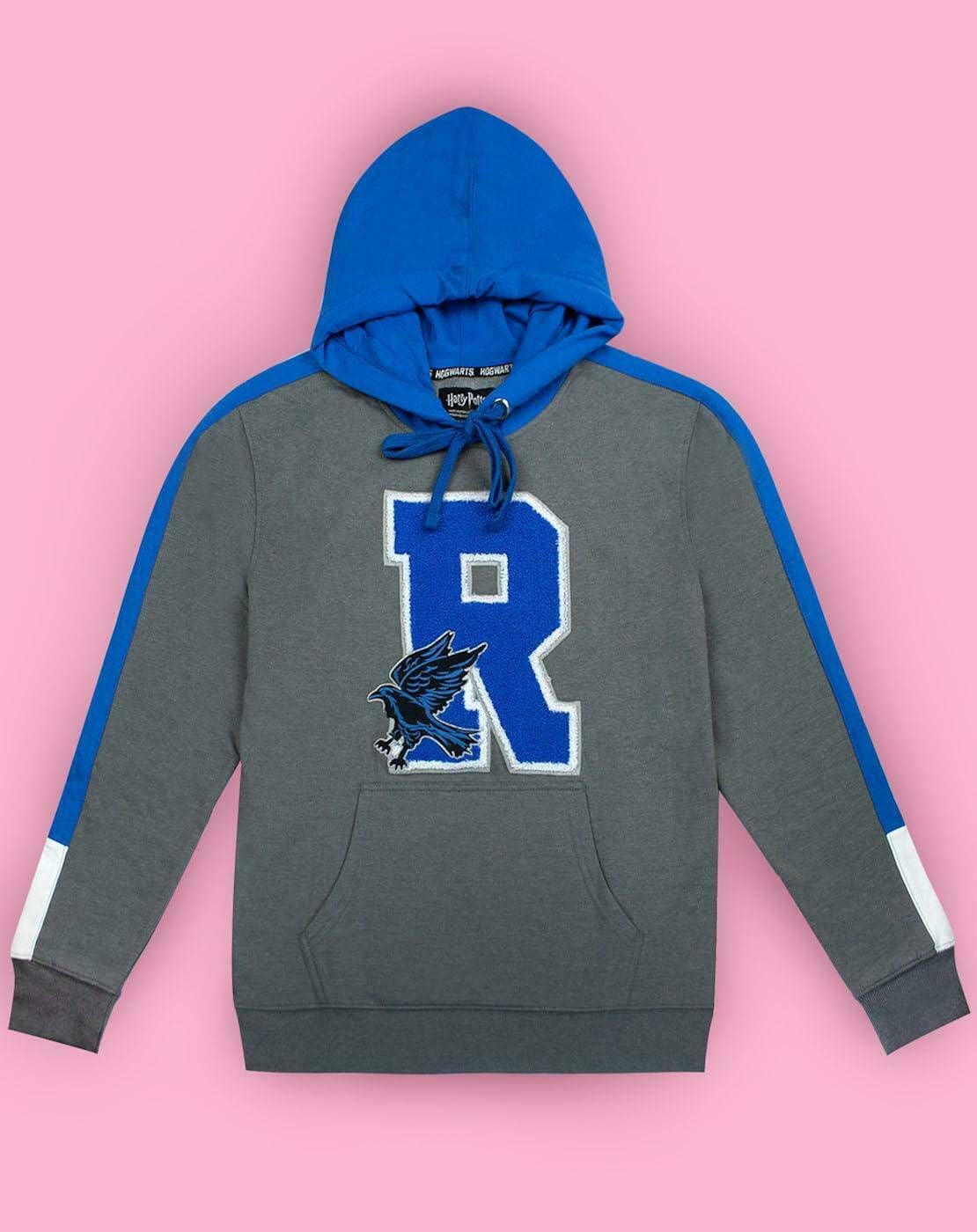 Miniatura 5 de Harry Potter Hogwarts Ravenclaw R Patch Logo Premium HoodyHoodie Black