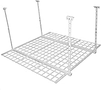 Vista 1 de HyLoft Estante de almacenamiento de garaje ajustable en la parte superior, sistema de almacenamiento de garaje de acero resistente, 45 x 45 Blanco