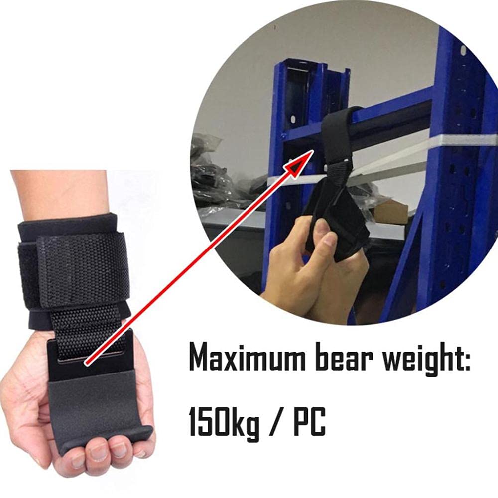 Zughilfen Haken Bodybuilding Handgelenkbandage Krafttraining Zughilfe Fitness Gewichtheben Klimmzughaken Gewichtheberhaken Straps Power Lifting Hooks Latzughilfen