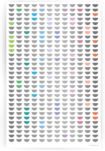 Miniatura 1 de Calendario de seguimiento de objetivos con días de recompensa, arte de pared de crecimiento propio, calendario para rascar con motivaciones ocultas,