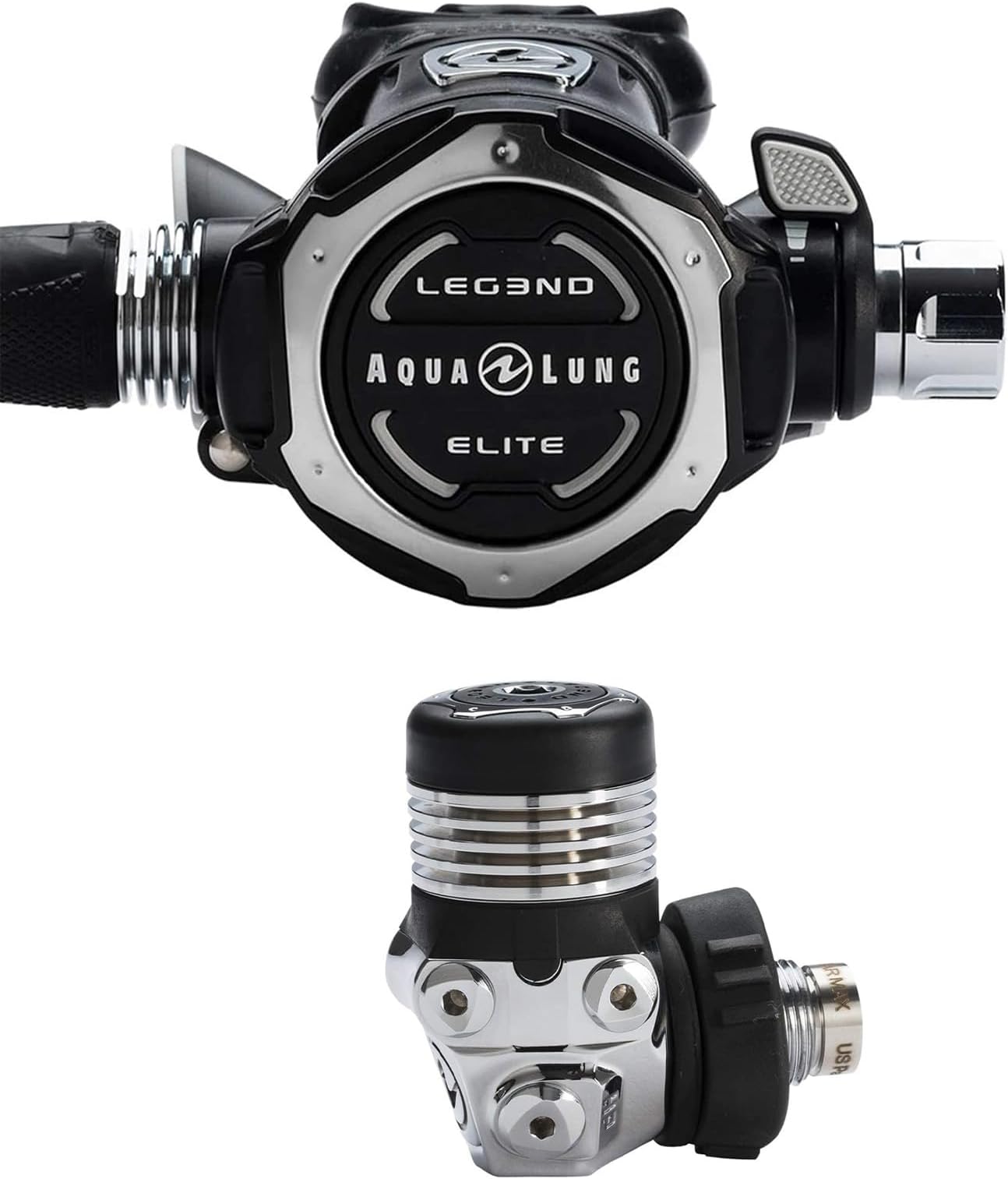 Aqualung Leg3nd Elite Dive Regulator | Cold Water & Extreme Environment Scuba Diving Regulator Set | Over-Balanced First Stage with ACD & Venturi Switch Second Stage